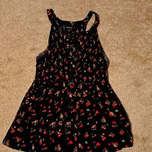Torrid CHERRY Tank Top Size 00 plus size SEXY shows cleavage